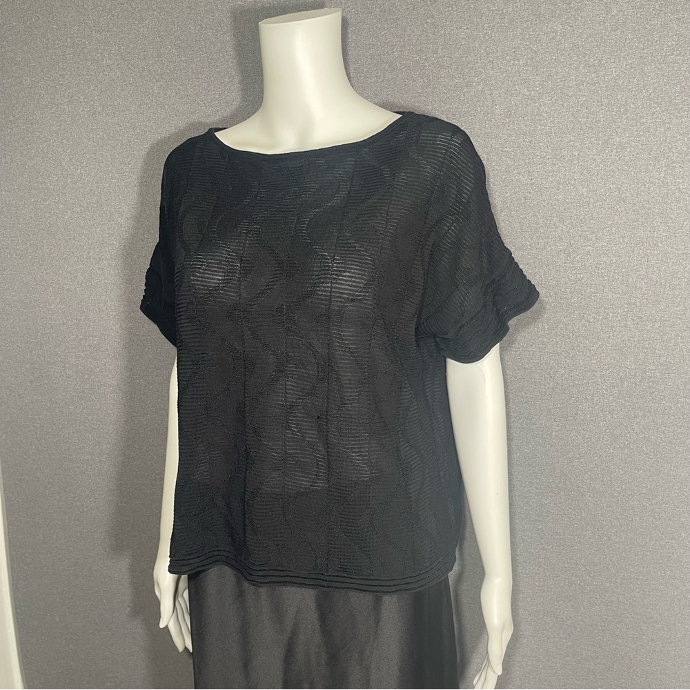 Missoni Black Boxy Short Sleeve Blouse